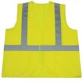1286-L Lime Fabric with 2" Reflective Tape Class 2 Vest